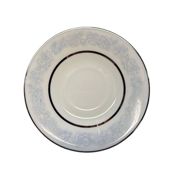 Oxford Other - OXFORD Lenox China Twilight Dell White Silver Blue White Floral 8" SALAD PLATE s